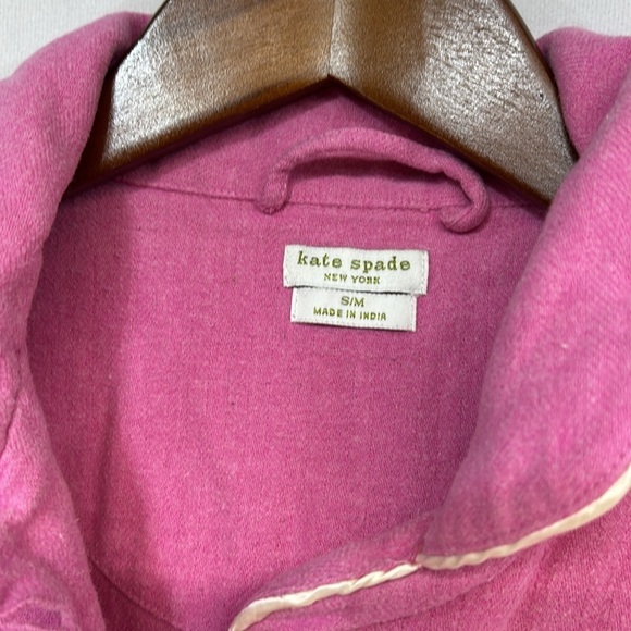 Kate Spade pink and white 2 piece 100% cotton pj set size S/M - Picture 3 of 10